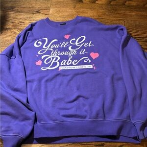 Pacsun Purple Graphic Sweatshirt